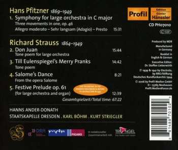 CD Staatskapelle Dresden: Pfitzner: Sinfonie Für Großes Orchester In C-Dur Op. 46 / Strauss: Don Juan Op. 20 / Till Eulenspiegels Lustige Streiche / Salomes Tanz / Festliches Präludium Op. 61