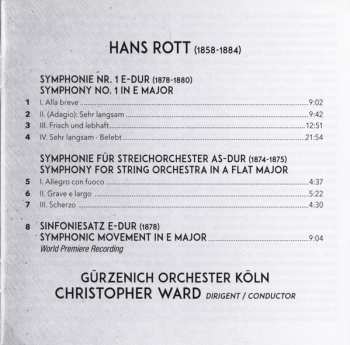 CD Gürzenich-Orchester Kölner Philharmoniker: Orchestral Works ∙ Vol. 2 (Symphony No. 1 ∙ Symphony For Strings ∙ Symphonic Movement)