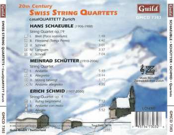 CD casalQuartet: 20th Century Swiss String Quartets