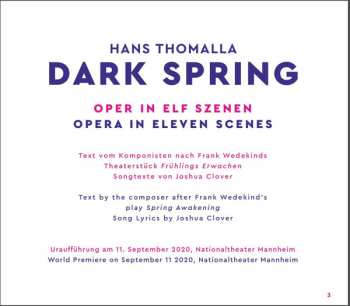 2CD/Doos Hans Thomalla: Dark Spring