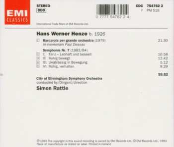 CD Sir Simon Rattle: Symphonie NR. 7 / Barcarola Per Grande Orchestra