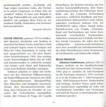 CD Oliver Triendl: Musik Für Blechbläser & Klavier