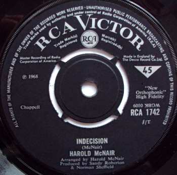 Album Harold McNair: Indecision / The Hipster