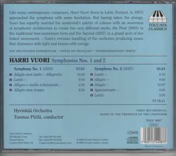 CD Harri Vuori: Symphonies Nos. 1 And 2