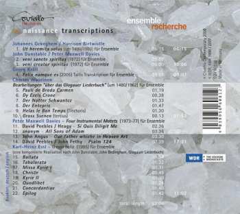 CD Charles Wuorinen: Renaissance Transcriptions DIGI