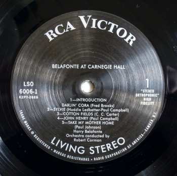 2LP Harry Belafonte: Belafonte At Carnegie Hall: The Complete Concert LTD