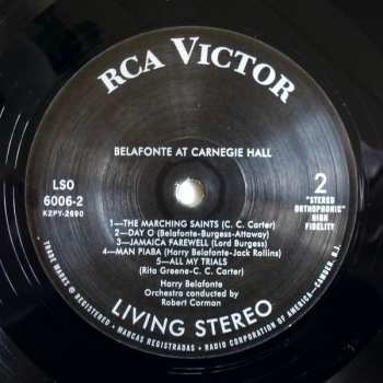 2LP Harry Belafonte: Belafonte At Carnegie Hall: The Complete Concert LTD