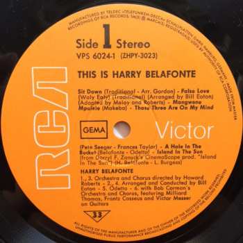 2LP Harry Belafonte: This Is Harry Belafonte