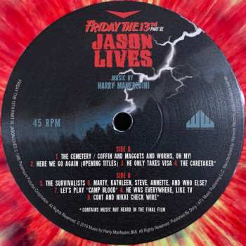 2LP Harry Manfredini: Friday The 13th Part VI: Jason Lives DLX | CLR