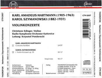 CD Krzysztof Penderecki: Violinkonzerte