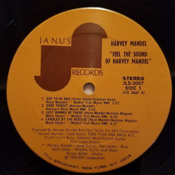LP Harvey Mandel: Feel The Sound Of Harvey Mandel