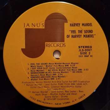 LP Harvey Mandel: Feel The Sound Of Harvey Mandel