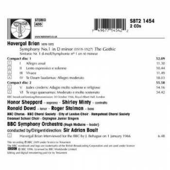 2CD Sir Adrian Boult: Symphony No. 1 The Gothic