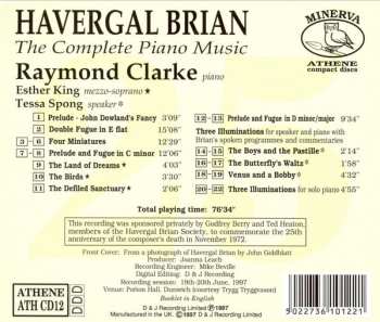 CD Havergal Brian: The Complete Piano Music
