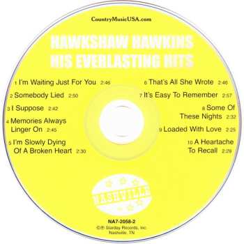 CD Hawkshaw Hawkins: His Everlasting Hits