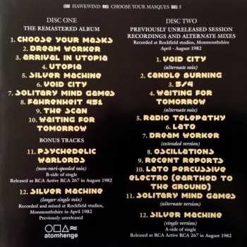 2CD Hawkwind: Choose Your Masques DLX
