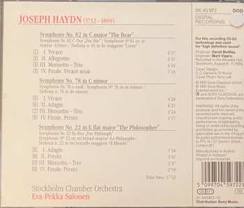 CD Esa-Pekka Salonen: Symphonies 22, 78, & 82