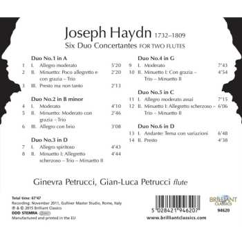 CD Joseph Haydn: Six Duo Concertantes For Two Flutes