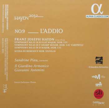 2LP/CD Joseph Haydn: No. 9 _ L'Addio LTD | NUM