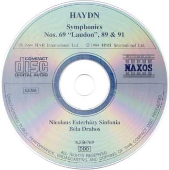 CD Joseph Haydn: Symphonies Vol. 12 (Nos. 69 "Laudon", 89 & 91)