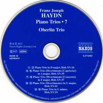 CD Joseph Haydn: Piano Trios • 7