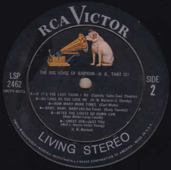 LP H.B. Barnum: The Big Voice Of Barnum - H.B. That Is!