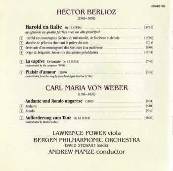 CD Hector Berlioz: Harold In Italy / Aufforderung Zum Tanz, Andante Und Rondo Ungarese