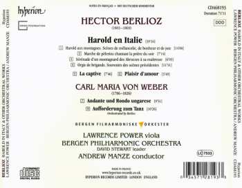 CD Hector Berlioz: Harold In Italy / Aufforderung Zum Tanz, Andante Und Rondo Ungarese