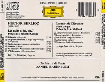 CD Hector Berlioz: Nuits D'été ▪ La Mort De Cléopâtre
