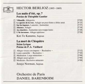 CD Hector Berlioz: Nuits D'été ▪ La Mort De Cléopâtre