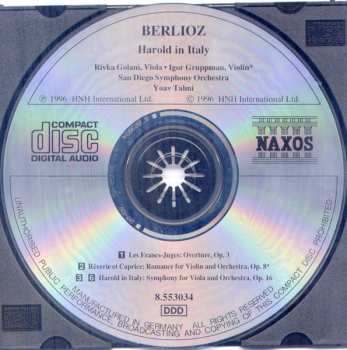 CD Hector Berlioz: Harold In Italy / Les Francs-Juges / Rêverie et Caprice