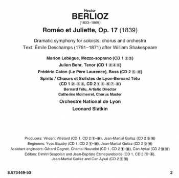 2CD Hector Berlioz: Roméo Et Juliette