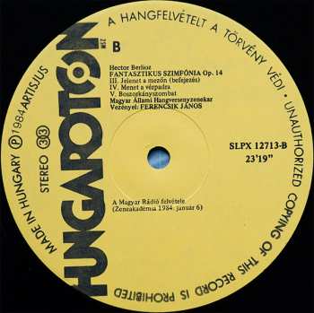 LP Hector Berlioz: Symphonie Fantastique