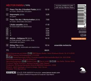 CD ensemble recherche: Knotted Fields / Impromptu / Wortschatten / L'Aube Assaillie / Abîme - Antigone IV - String Trio