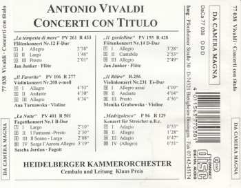 CD Antonio Vivaldi: Concerti Con Titulo