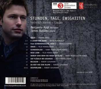 CD James Baillieu: Stunden, Tage, Ewigkeiten: Heinrich Heine - Lieder
