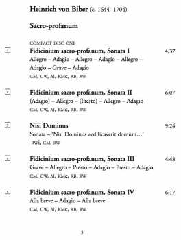 2CD Heinrich Ignaz Franz Biber: Sacro-Profanum