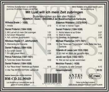 CD Heinrich-Isaac-Ensemble: Mit Lust Will Ich Mein Zeit Zubringen (Studentenmusiken Aus Dem Alten Rostock)