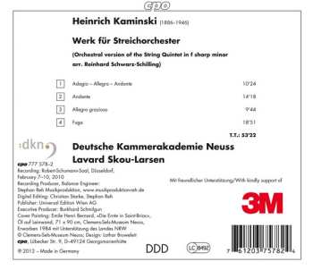 CD Deutsche Kammerakademie Neuss: Werk Für Streichorchester