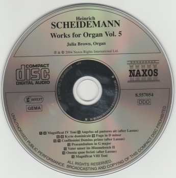 CD Heinrich Scheidemann: Organ Works Vol. 5