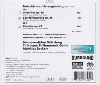 2SACD Heinrich Von Herzogenberg: Totenfeier • Requiem