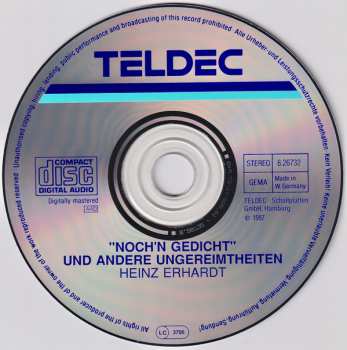 CD Heinz Erhardt: "Noch'n Gedicht" Und Andere Ungereimtheiten