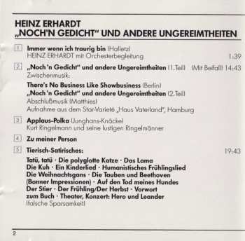 CD Heinz Erhardt: "Noch'n Gedicht" Und Andere Ungereimtheiten