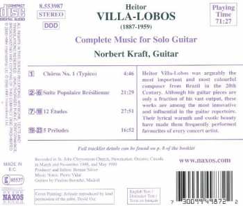 CD Heitor Villa-Lobos: Complete Music For Solo Guitar (Chôros No. 1 • Suite Brésilienne • Études • Préludes)