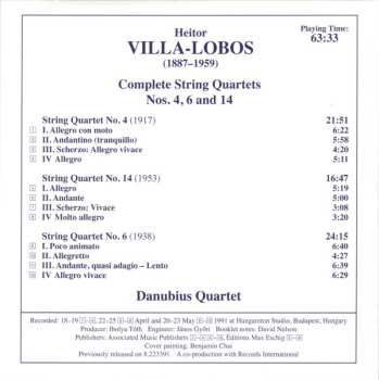 6CD Heitor Villa-Lobos: Complete String Quartets