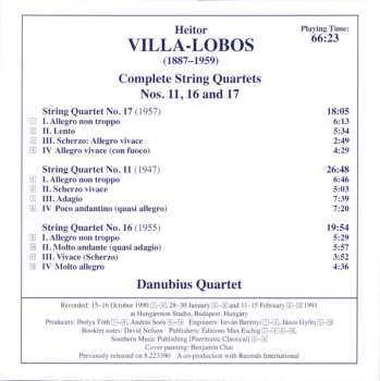 6CD Heitor Villa-Lobos: Complete String Quartets