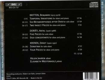 CD Benjamin Britten: Britten, Krenek, Doráti: Oboe, Solo And Accompanied