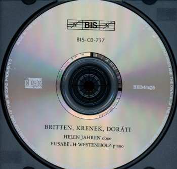 CD Benjamin Britten: Britten, Krenek, Doráti: Oboe, Solo And Accompanied