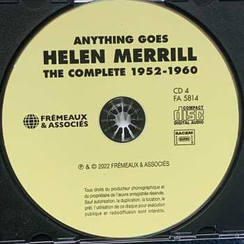 4CD/Doos Helen Merrill: Anything Goes (The Complete 1952-1960)