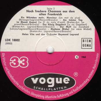 LP Helen Vita: Noch Frechere Chansons Aus Dem Alten Frankreich